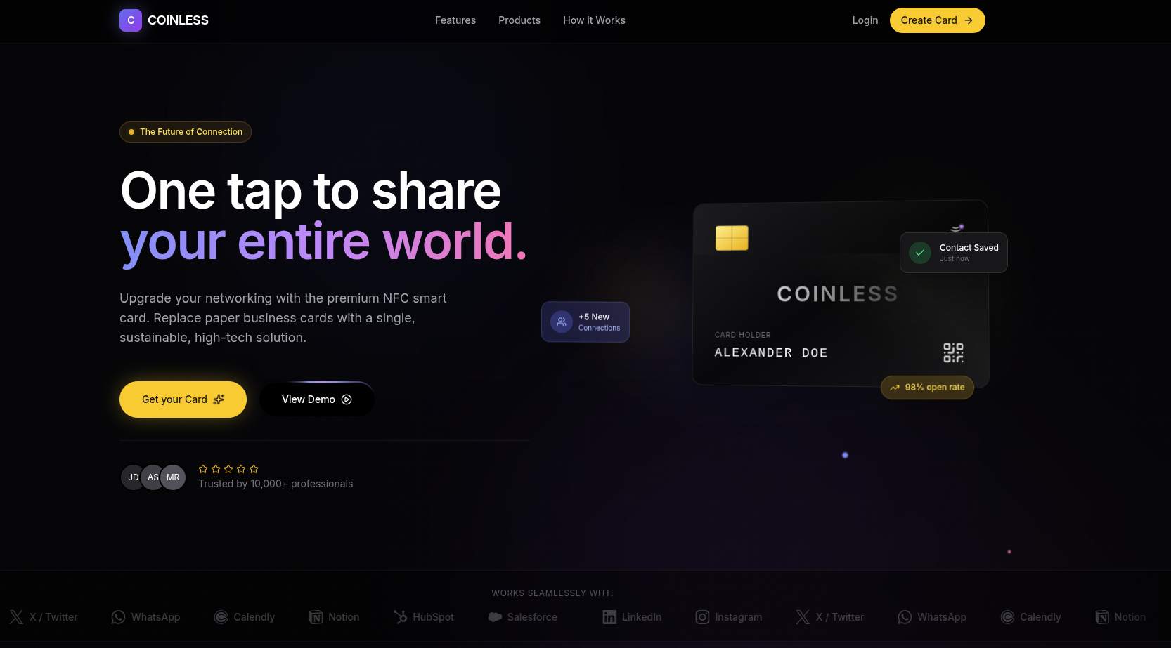 Coinless Dashboard